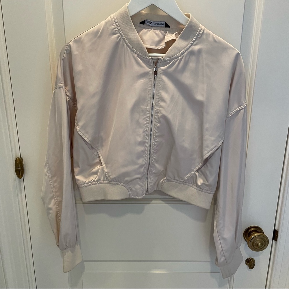 Satin Effect Bomber Jacket